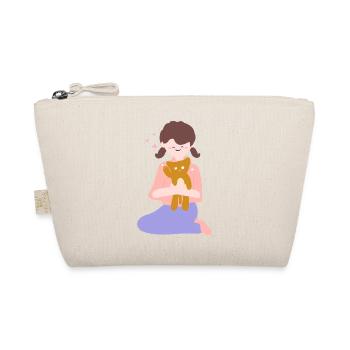 Cat sits in human palm2 - Organic Pouch - nature - Front