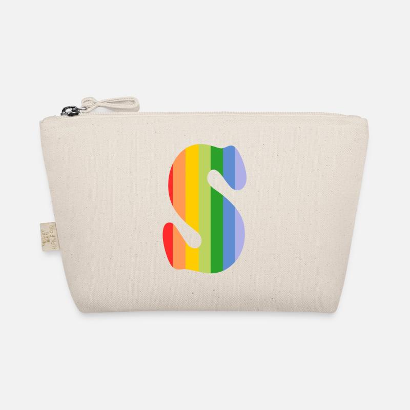 Buchstabe S Regenbogen Bio-Täschchen