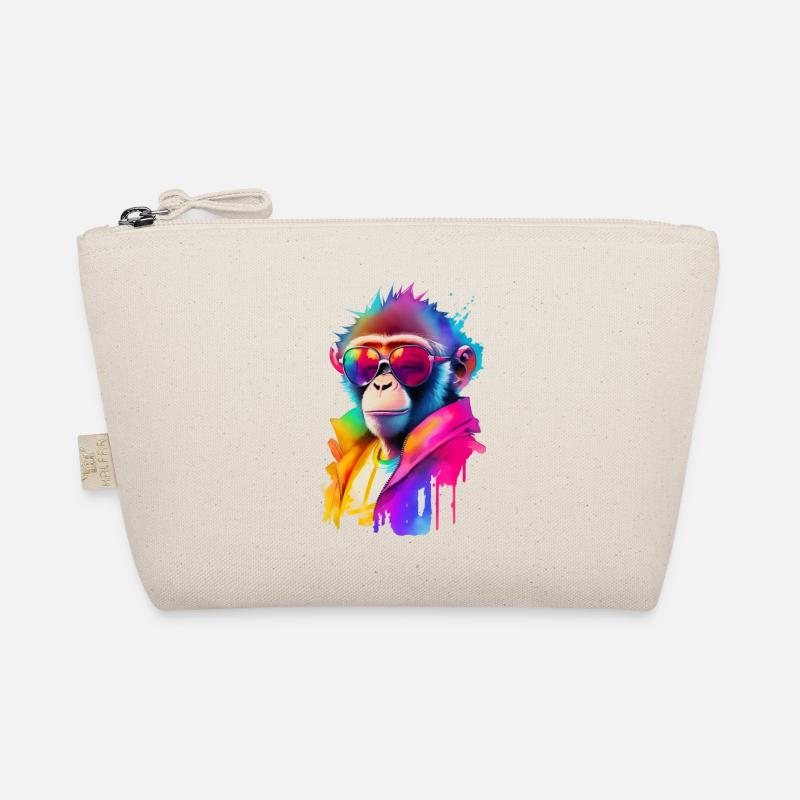 Monkey with sunglasses Organic Pouch