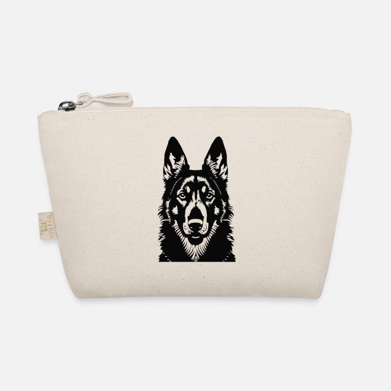 German Shepherd Head Silhouette Organic Pouch