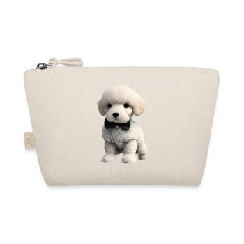 Poodle with bow tie Dog puppy Dog owner Poodle puppy - Organic Pouch - nature - Front