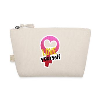 LOVE YOURSELF WOMAN POWER - Bio-Täschchen - Natur - Vorne