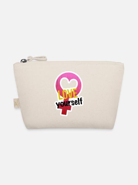LOVE YOURSELF WOMAN POWER - Bio-Täschchen - Natur