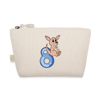 8ème anniversaire motif kangourou - huit ans - Trousse biologique - nature - Devant