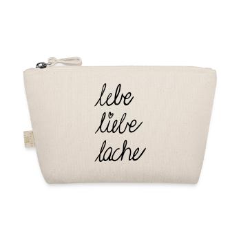 Lebe liebe lache Handschrift - Bio-Täschchen - Natur - Vorne