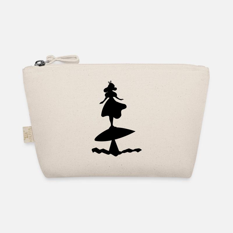 Alice-Silhouette im Wunderland - Bio-Täschchen - Natur