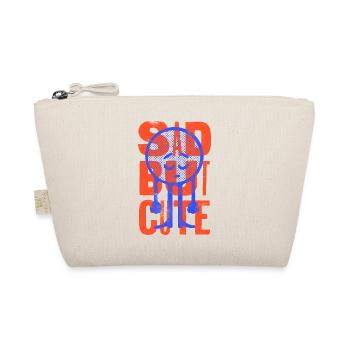 sad but cute, funny retro - Organic Pouch - nature - Front