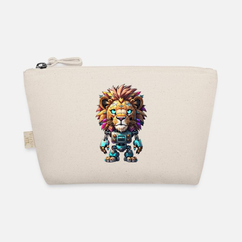 Robot Lion - Organic Pouch - nature