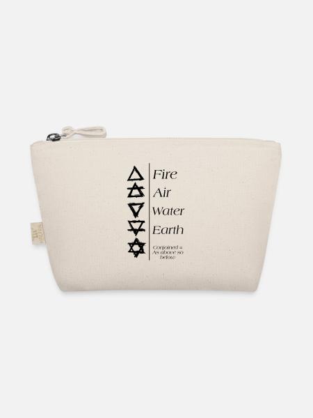 Universal Symbols / 5 Elements - Organic Pouch - nature - Front