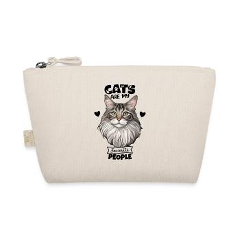 Cats are my favorite Poeple - Bio-Täschchen - Natur - Vorne