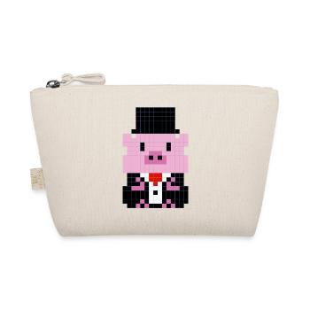 A little pig in a pixelated suit - Organic Pouch - nature - Front