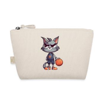 Basketball Katze - Bio-Täschchen - Natur - Vorne