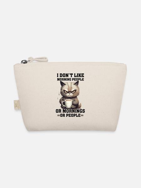 i dont like morning people Cat coffee - Bio-Täschchen - Natur - Vorne