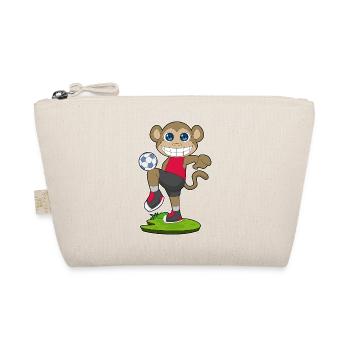 Monkey Soccer Player Soccer - Organic Pouch - nature - Front