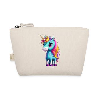 Einhorn / Unicorn Design - Bio-Täschchen - Natur - Vorne
