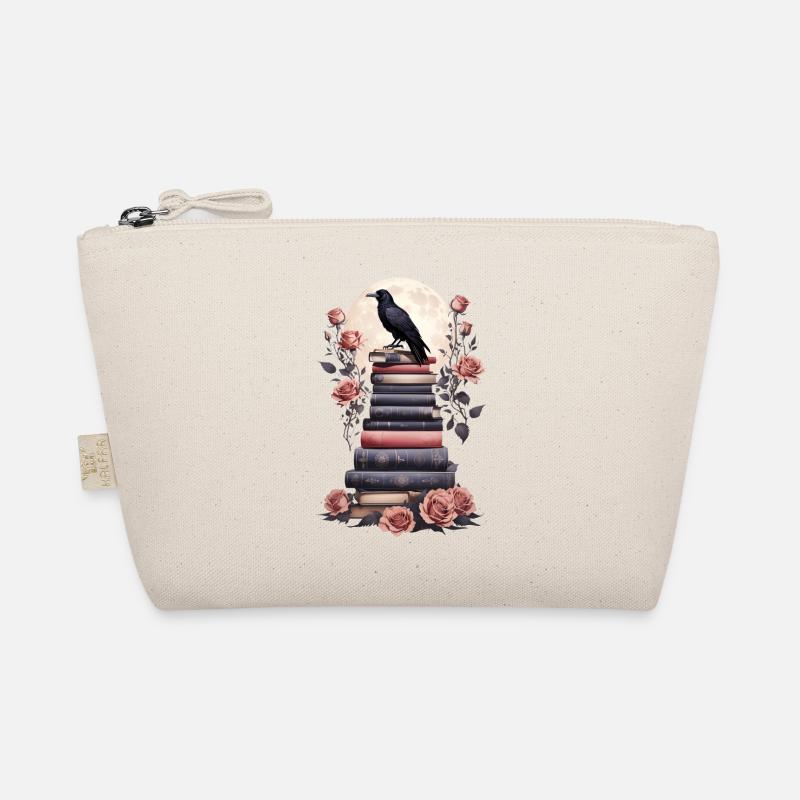 Pile de livres avec corbeau Trousse biologique