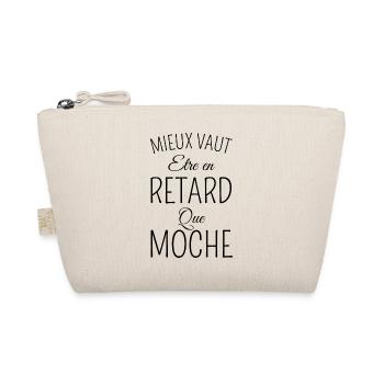 En retard t-shirt humour - Trousse biologique - nature - Devant