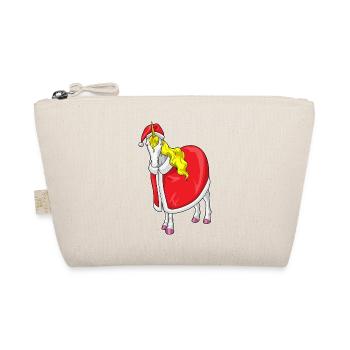 Unicorn Christmas Christmas Hat - Organic Pouch - nature - Front