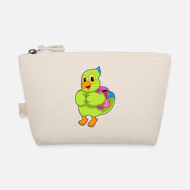 Papagei Schüler Rucksack Schule - Bio-Täschchen - Natur
