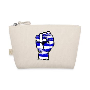 Griechenland Flagge Faust Hand Symbol used - Bio-Täschchen - Natur - Vorne