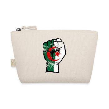 Algerien Flagge Faust Hand Symbol used - Bio-Täschchen - Natur - Vorne