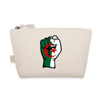 Algerien Flagge Faust Hand Symbol - Bio-Täschchen - Natur - Vorne