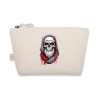 Skull Santa Claus - Organic Pouch - nature - Front