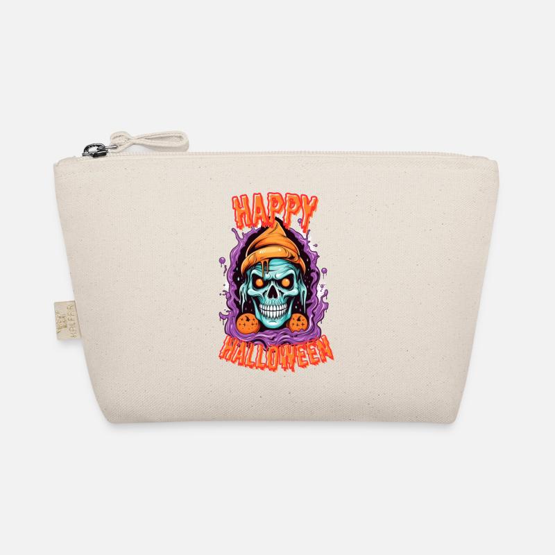 Crâne d’Halloween effrayant avec bonnet Trousse biologique