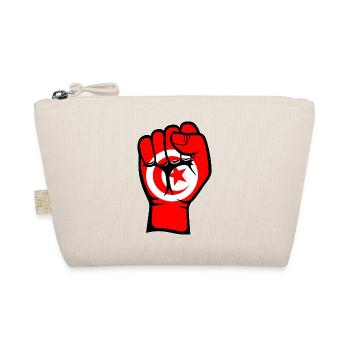 Tunesien Flagge Faust Hand Symbol - Bio-Täschchen - Natur - Vorne