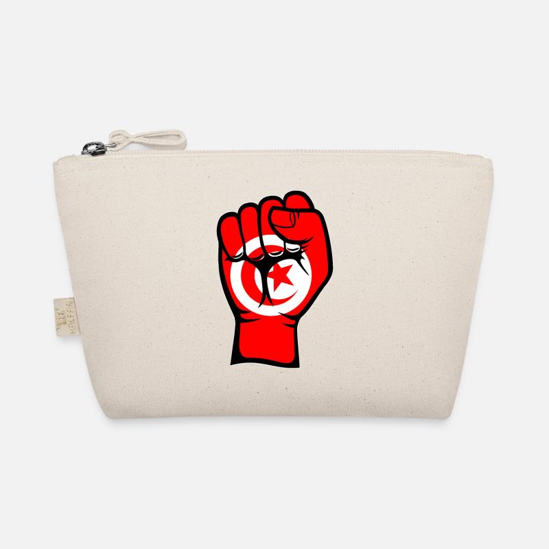 Tunesien Flagge Faust Hand Symbol Bio-Täschchen