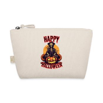 Creepy Halloween Hat Killer with Pumpkins - Organic Pouch - nature - Front