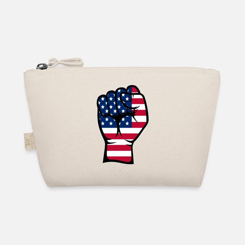 Symbole de la main du poing du drapeau des États-Unis Trousse biologique