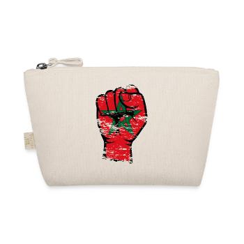 Marokko Flagge Faust Hand Symbol used - Bio-Täschchen - Natur - Vorne