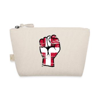 Denmark Flag Fist Hand Used Symbol - Organic Pouch - nature - Front
