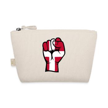 Dänemark Flagge Faust Hand Symbol - Bio-Täschchen - Natur - Vorne