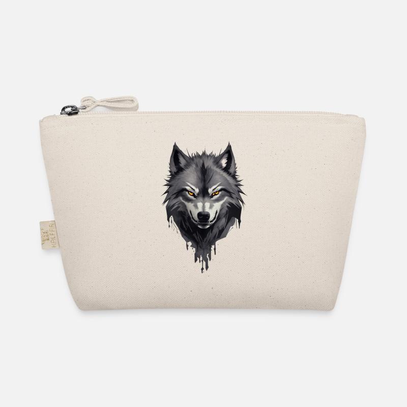 Wolfsangst Dunkler Spooky Wolfskopf Bio-Täschchen