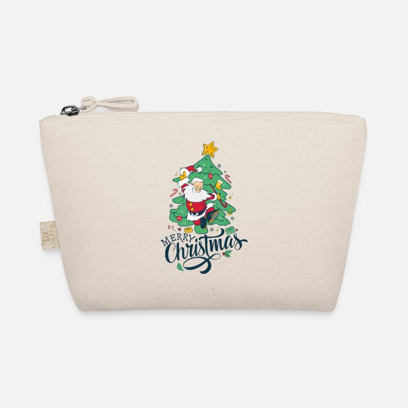 Fröhlicher Weihnachtsmann Bio-Täschchen