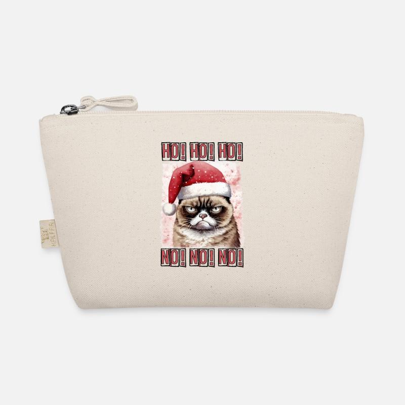 Grumpy Christmas grouch cat for Christmas Organic Pouch