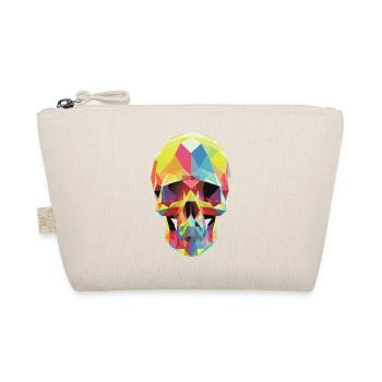 Low Poly Skull - Organic Pouch - nature - Front