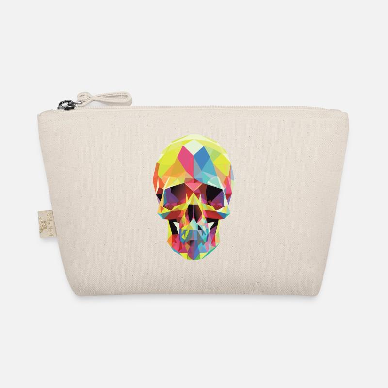 Low Poly Skull Organic Pouch