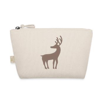 Rentier Weihnachten Christmas Geschenk - Bio-Täschchen - Natur - Vorne