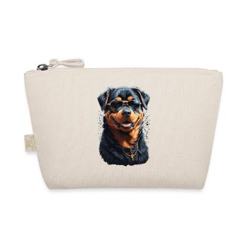Aesthetically cool Rottweiler dog with sunglasses - Organic Pouch - nature - Front