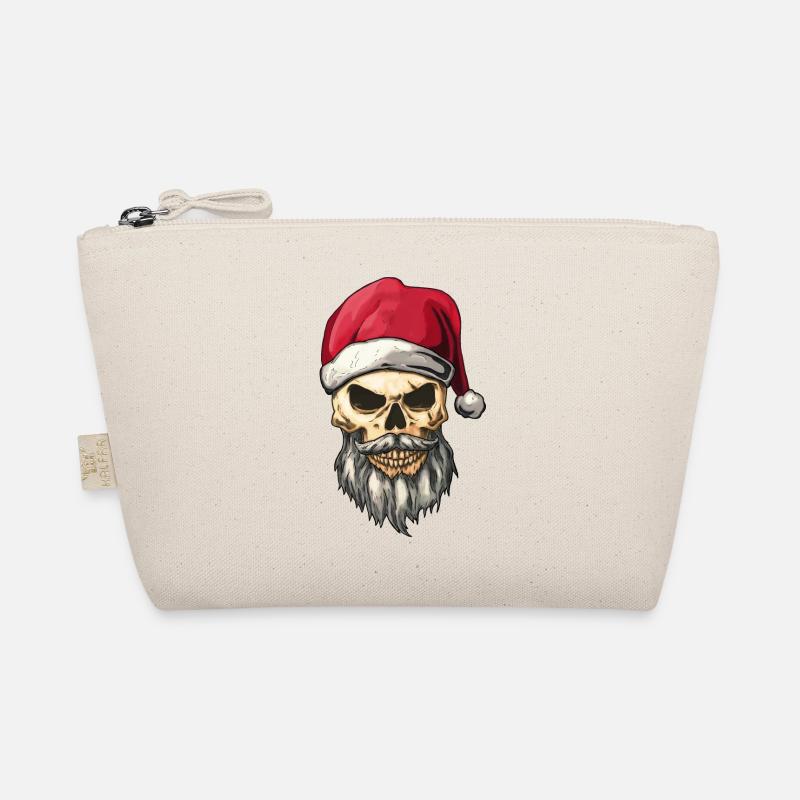 Crismas Skull - Bio-Täschchen - Natur