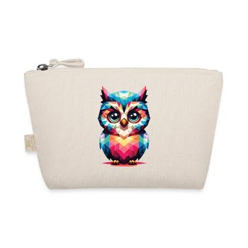 Polygon Owl Geometric - Organic Pouch - nature - Front