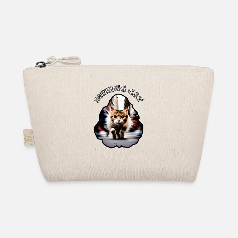 Running cat 9 - Organic Pouch - nature