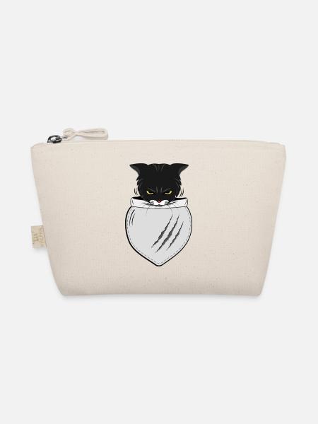 Taschen-Katze | Katzenliebhaber Geschenke - Bio-Täschchen - Natur