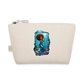 Fairytale mermaid with curly hair - Organic Pouch - nature - Front