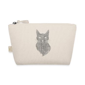 Katze retro Kunst mystisch - Bio-Täschchen - Natur - Vorne