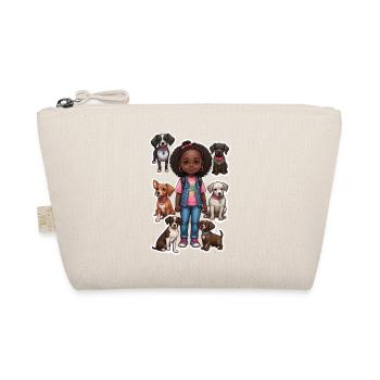 Fille avec motif de groupe de chiens - Trousse biologique - nature - Devant