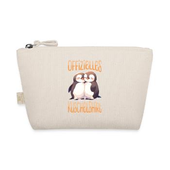 Offizielles Kuschelshirt Pinguine Liebe Herz Süß - Bio-Täschchen - Natur - Vorne